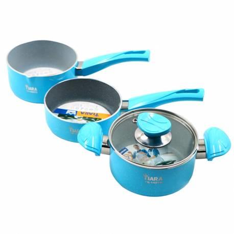 سرویس قابلمه گرانیتی کودک 5 تکه تیارا TIARA آبی